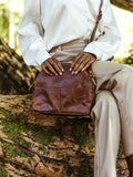 Small Halfmoon Leather Purse