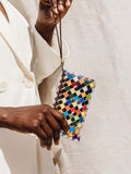 Upcycled Woven Clutch, Multi-Colored