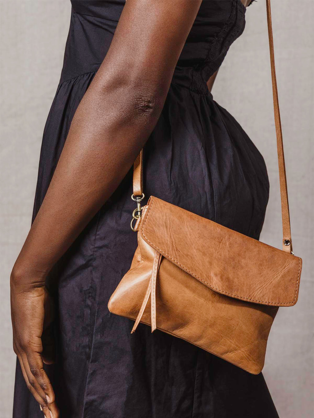 Leather Crossbody Clutch