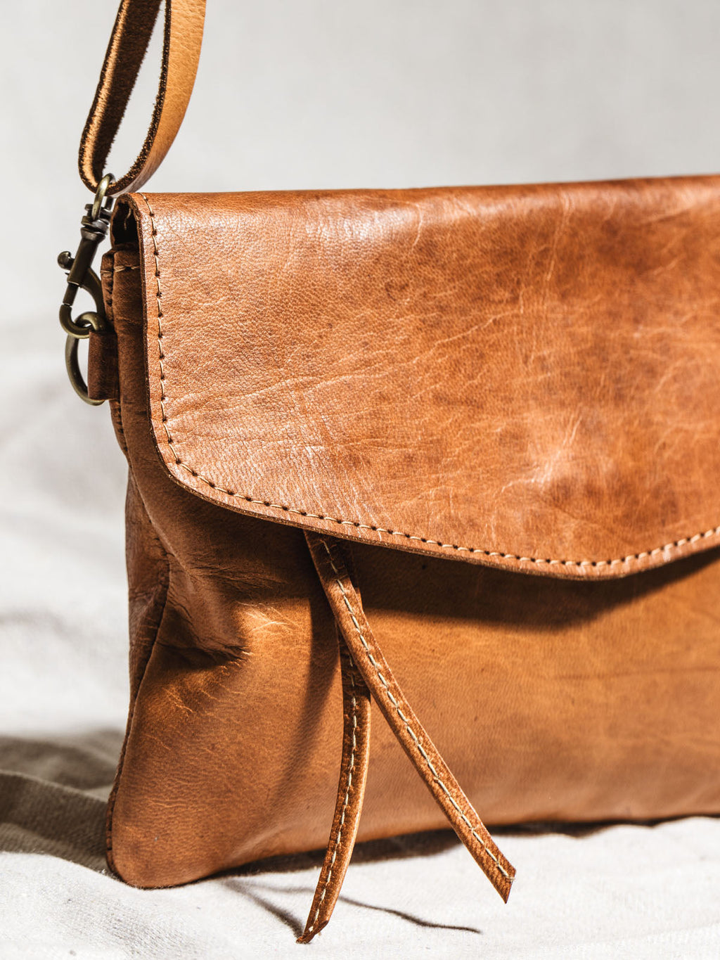 Leather Crossbody Clutch