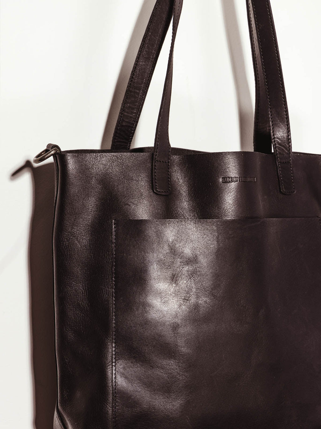 Black Leather Tote Bag