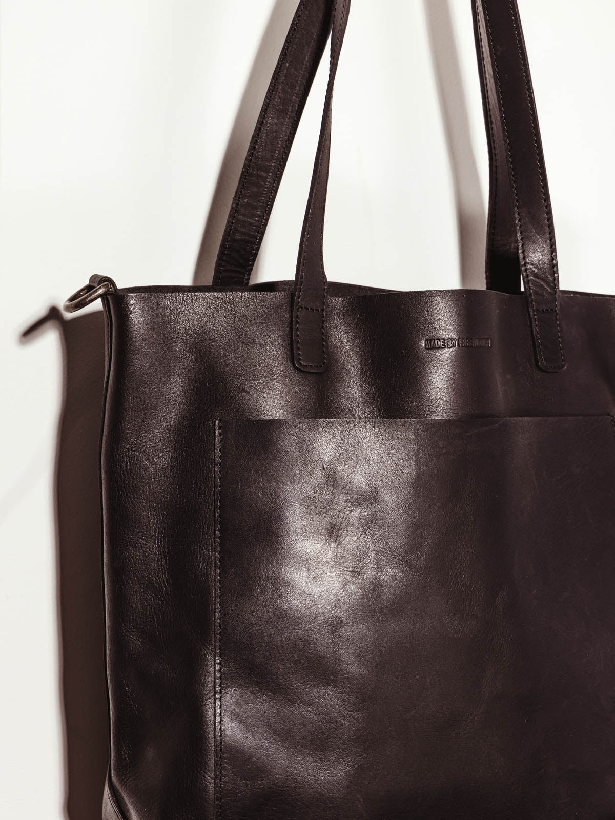 Black Leather Tote Bag