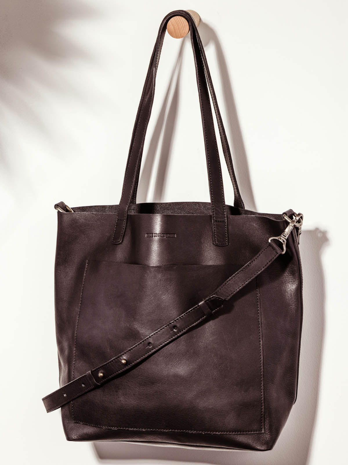 Black Leather Tote Bag
